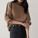 配色ラインハイネックニット レディース トップス | Doux Belle | 詳細画像9