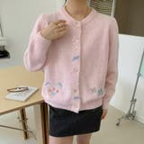 リボン&フラワー刺繍ニットカーディガン レディース トップス | Doux Belle | 詳細画像6