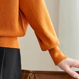 ロゴ配色フード付き長袖ニットパーカー レディース トップス | Doux Belle | 詳細画像13