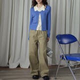 レイヤード風ドッキング長袖ニットカーディガン レディース トップス | Doux Belle | 詳細画像9