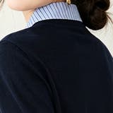 Vネックカーディガン風ストライプドッキングトップス レディース トップス | Doux Belle | 詳細画像12