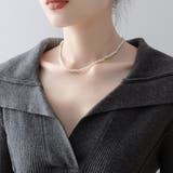 ビッグカラーVネックリブニットトップス レディース トップス | Doux Belle | 詳細画像16