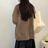 Vネック長袖オーバーサイズニットカーディガン レディース トップス | Doux Belle | 詳細画像6