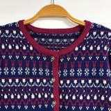 ノルディック柄クルーネック長袖ニットカーディガン レディース トップス | Doux Belle | 詳細画像18