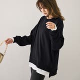 トレーナー レディース 長袖 ゆったり レイヤード風 モックネット | Doux Belle  | 詳細画像31 