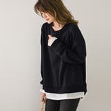 トレーナー レディース 長袖 ゆったり レイヤード風 モックネット | Doux Belle  | 詳細画像32 