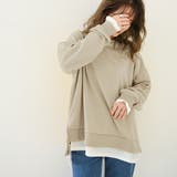 トレーナー レディース 長袖 ゆったり レイヤード風 モックネット | Doux Belle  | 詳細画像3 