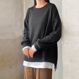 トレーナー レディース 長袖 ゆったり レイヤード風 モックネット | Doux Belle  | 詳細画像36 