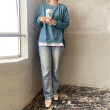 トレーナー レディース 長袖 ゆったり レイヤード風 モックネット | Doux Belle  | 詳細画像14 