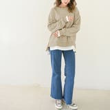 トレーナー レディース 長袖 ゆったり レイヤード風 モックネット | Doux Belle  | 詳細画像4 