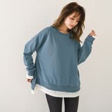 トレーナー レディース 長袖 ゆったり レイヤード風 モックネット | Doux Belle  | 詳細画像9 