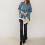 トレーナー レディース 長袖 ゆったり レイヤード風 モックネット | Doux Belle  | 詳細画像10 