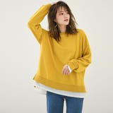 トレーナー レディース 長袖 ゆったり レイヤード風 モックネット | Doux Belle  | 詳細画像19 