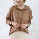 ブラウン | パーカー レディース 薄手 スウェット プルオーバー フード付き | Doux Belle 