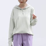ライトグリーン | パーカー レディース 薄手 スウェット プルオーバー フード付き | Doux Belle 