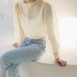 シースルートップス シアーシャツ ブラウス | Doux Belle | 詳細画像4