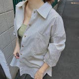 ストライプシャツ ロングシャツ シャツ | Doux Belle  | 詳細画像49 
