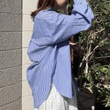 ストライプシャツ ロングシャツ シャツ | Doux Belle  | 詳細画像27 