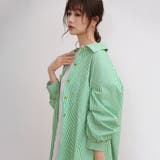 ストライプシャツ ロングシャツ シャツ | Doux Belle  | 詳細画像2 