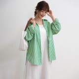 ストライプシャツ ロングシャツ シャツ | Doux Belle  | 詳細画像3 