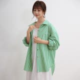ストライプシャツ ロングシャツ シャツ | Doux Belle  | 詳細画像4 