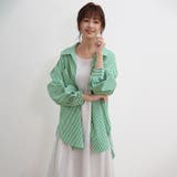 ストライプシャツ ロングシャツ シャツ | Doux Belle  | 詳細画像7 