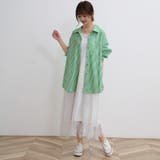 ストライプシャツ ロングシャツ シャツ | Doux Belle  | 詳細画像10 