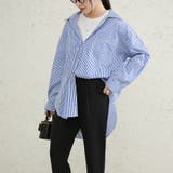 ストライプシャツ ロングシャツ シャツ | Doux Belle  | 詳細画像70 
