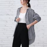 ストライプシャツ ロングシャツ シャツ | Doux Belle  | 詳細画像74 