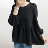ブラック | ブラウス カットソー トップス | Doux Belle 