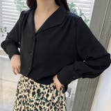 シャツ レディース トップス 長袖 ブラウス オーペンカラー | Doux Belle  | 詳細画像10 