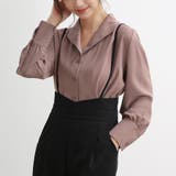 スモーキーピンク | シャツ レディース トップス 長袖 ブラウス オーペンカラー | Doux Belle 