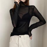 シースルートップス シアーシャツ レディース 長袖 tシャツ | Doux Belle | 詳細画像17