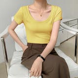 トップス Ｔシャツ レディース カットソー スクエアネック カジュアル | Doux Belle  | 詳細画像11 