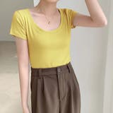 トップス Ｔシャツ レディース カットソー スクエアネック カジュアル | Doux Belle  | 詳細画像12 