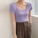 トップス Ｔシャツ レディース カットソー スクエアネック カジュアル | Doux Belle  | 詳細画像13 