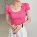 トップス Ｔシャツ レディース カットソー スクエアネック カジュアル | Doux Belle  | 詳細画像15 