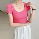トップス Ｔシャツ レディース カットソー スクエアネック カジュアル | Doux Belle  | 詳細画像16 