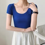 トップス Ｔシャツ レディース カットソー スクエアネック カジュアル | Doux Belle  | 詳細画像20 