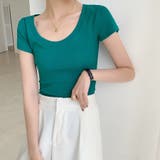 トップス Ｔシャツ レディース カットソー スクエアネック カジュアル | Doux Belle  | 詳細画像25 