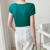 トップス Ｔシャツ レディース カットソー スクエアネック カジュアル | Doux Belle  | 詳細画像26 