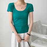 トップス Ｔシャツ レディース カットソー スクエアネック カジュアル | Doux Belle  | 詳細画像27 