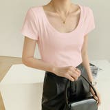 トップス Ｔシャツ レディース カットソー スクエアネック カジュアル | Doux Belle  | 詳細画像32 