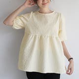 オフホワイト | 半袖ブラウス ブラウス トップス | Doux Belle 