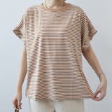 ブラウン | ボーダーTシャツ Tシャツ カットソー | Doux Belle 