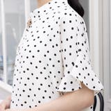 フリル袖ドット柄ブラウス | Doux Belle  | 詳細画像11 