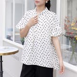 フリル袖ドット柄ブラウス | Doux Belle  | 詳細画像5 