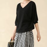 ブラック | サマーニット レディース 半袖 | Doux Belle 