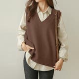 Vネックノースリーブニットベスト | Doux Belle  | 詳細画像10 