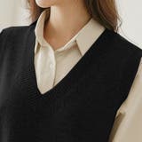 Vネックノースリーブニットベスト | Doux Belle  | 詳細画像13 